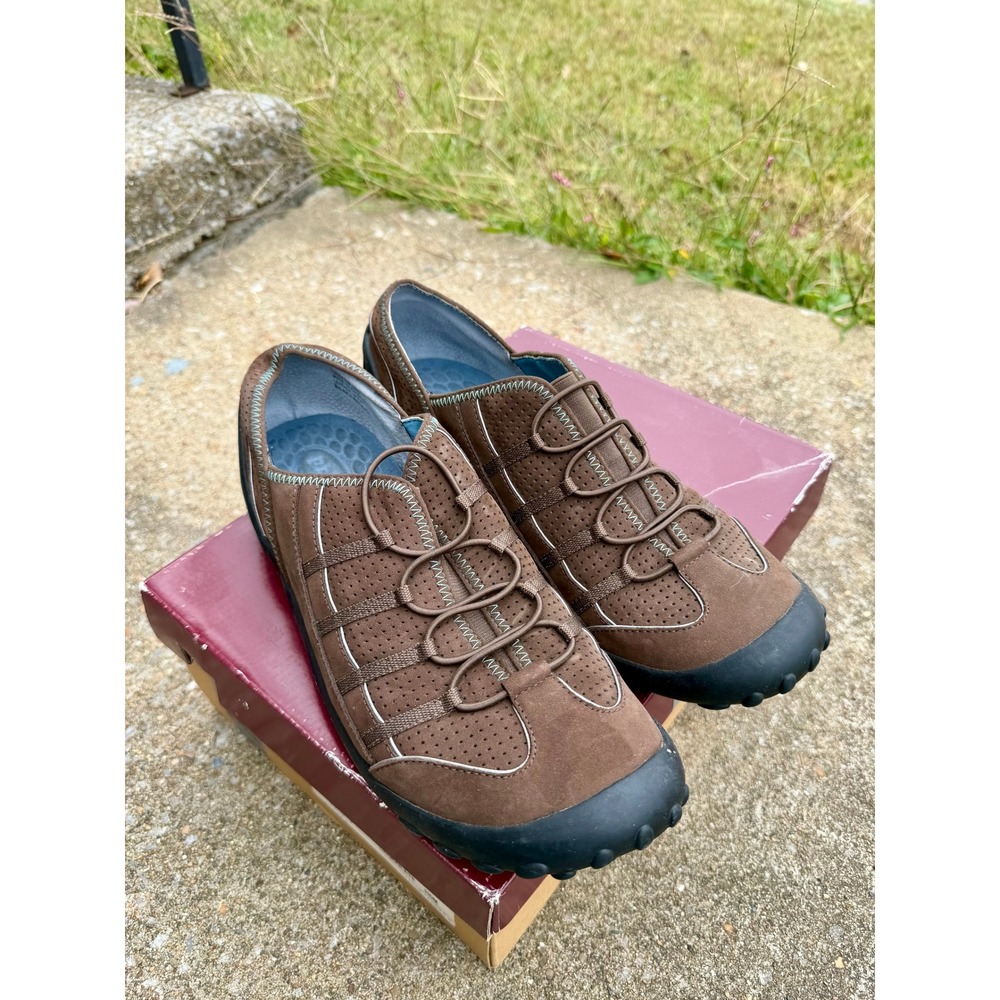 Privo by Clarks Sofrito Chocolate Brown Leather Slip On Sneakers Women 11M
